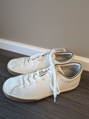 💙NWOB Rothy's The Laceup Low Top Lace  Synthetic Blend Unisex Sneakers, Ivory